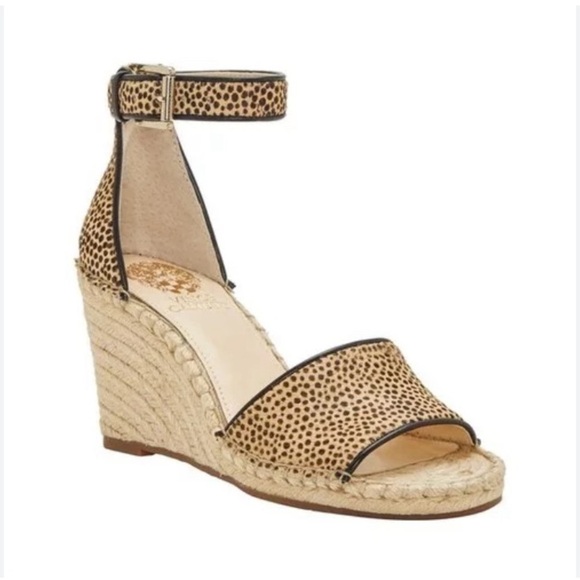 Vince Camuto Leera wedge Sandals espadrille calf hair size 8 - Picture 1 of 8